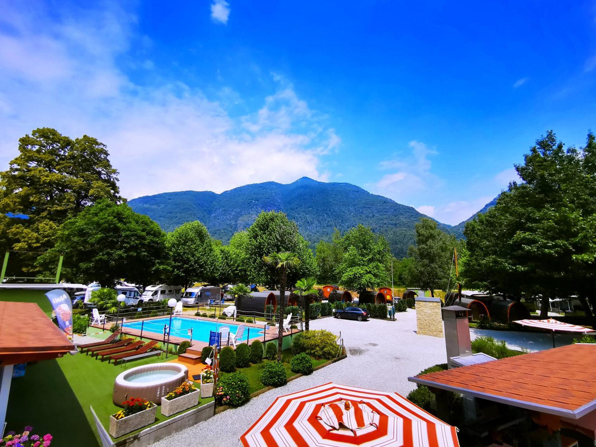 Camping Melezza Losone Bagian luar foto